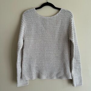 Coldwater Creek linen blend open knit sweater